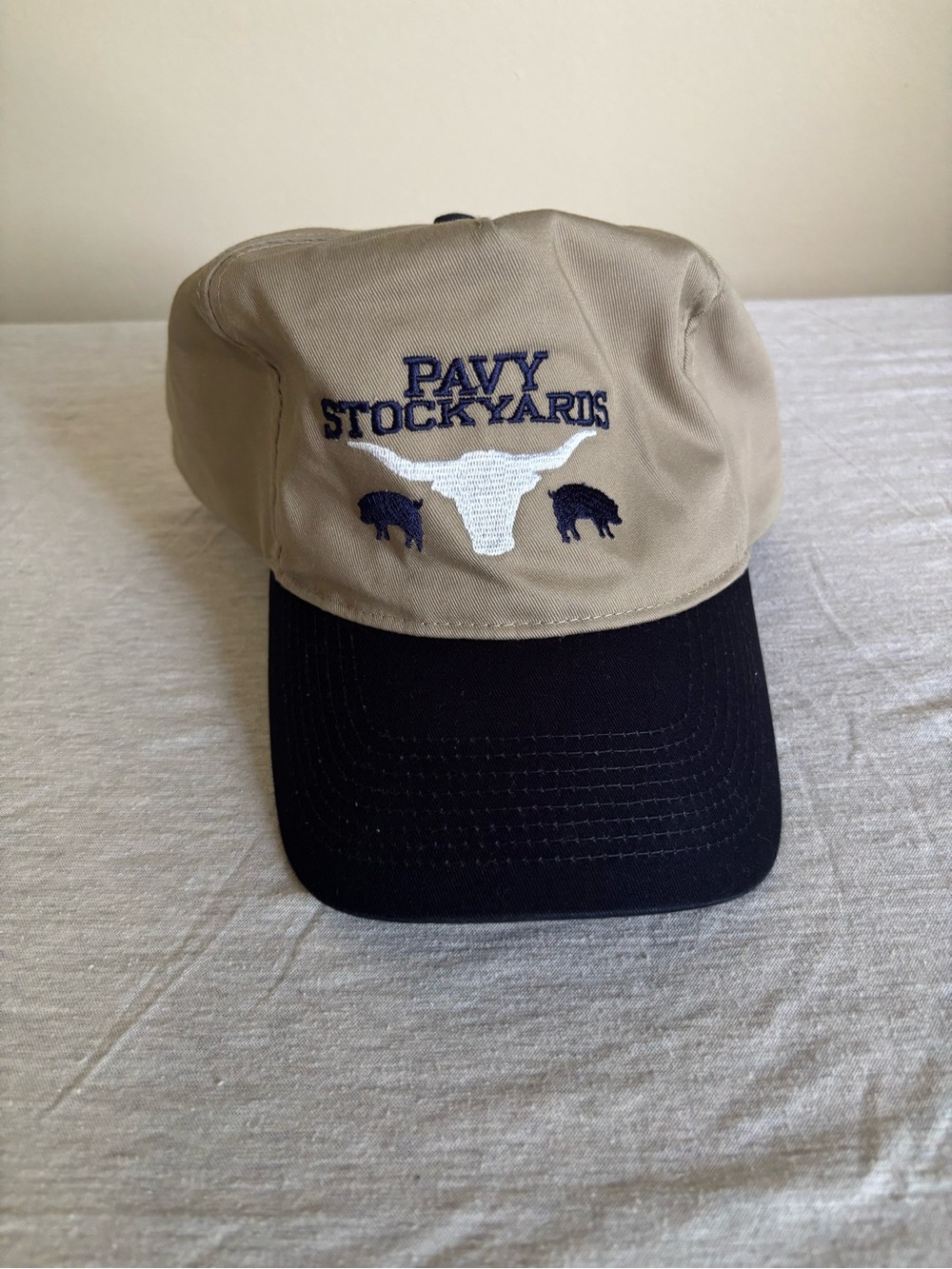 OTTO Two-Tone Khaki and Black Mesh Baseball Cap